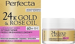 Крем для обличчя від зморщок - Perfecta 24k Gold & Rose Oil Anti-Wrincle Cream 60+ — фото N2