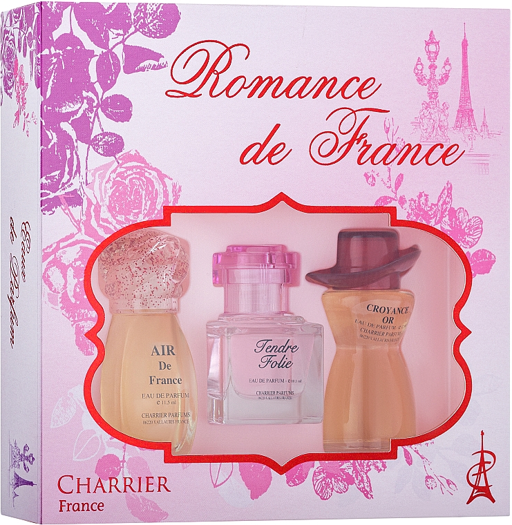Charrier Parfums Romance De France - Набор (edp/11.5ml + edp/10.1ml + edp/12ml) — фото N1