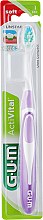 Зубная щетка "Activital", мягкая, фиолетовая - G.U.M Soft Ultra Compact Toothbrush — фото N1