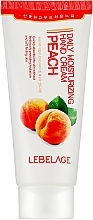 Крем для рук увлажняющий с экстрактом персика - Lebelage Daily Moisturizing Peach Cream — фото N1