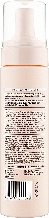 Мус-автозасмага для тіла "Прозорий" - Bali Body Self Tanning Mousse Clear — фото N2