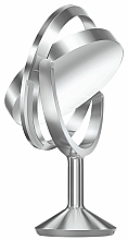 Зеркало сенсорное круглое, 25 см - Simplehuman Sensor Mirror Trio Max Stainless Steel — фото N4
