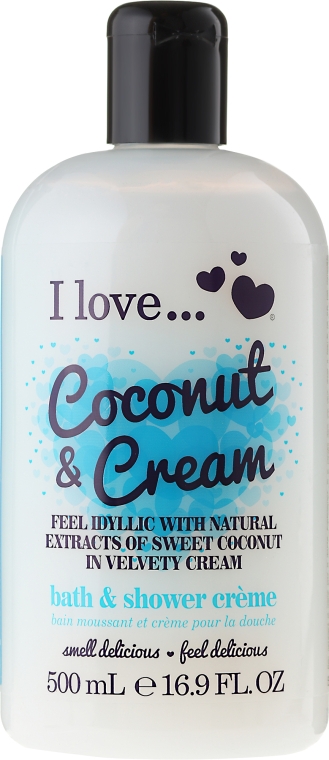 Крем для ванни та душу - I Love... Coconut & Cream Bubble Bath And Shower Creme — фото N1