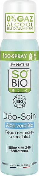 Дезодорант-спрей з алое вера - So'Bio Etic Organic Aloe Vera Deodorant Spray — фото N1