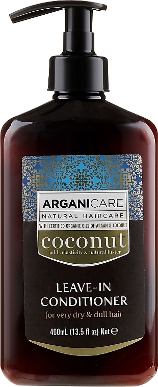 Незмивний кондиціонер для дуже сухого і тьмяного волосся - Arganicare Coconut Leave-In Conditioner For Very Dry & Dull Hair — фото N1