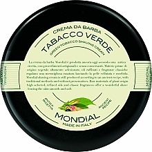 Крем для бритья "Plexi Tabacco Verde" - Mondial Shaving Cream Wooden Bowl — фото N1