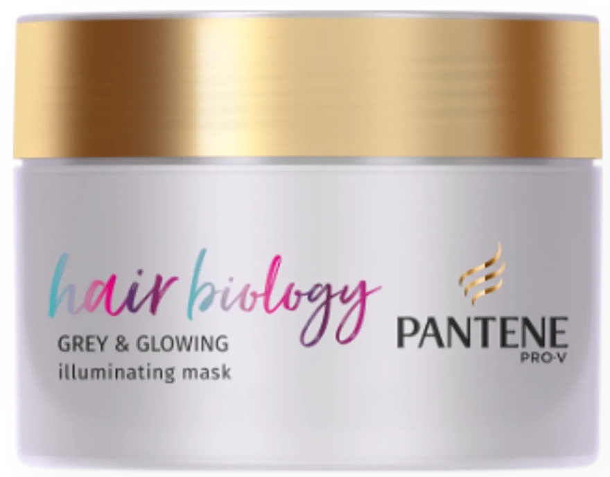 Маска для волос - Pantene Pro-V Hair Biology Grey & Glowing Illuminating Mask — фото N1