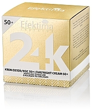 Парфумерія, косметика Крем для обличчя 50+ - Efektima Instytut 24K Gold & Collagen Day/Night Cream 50+