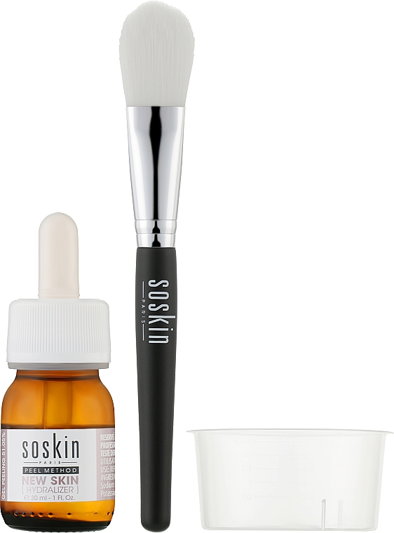 Набор "Новая кожа" - Soskin New Skin Peeling Hydralizer (peel/gel/30ml + brush + cup) — фото N2