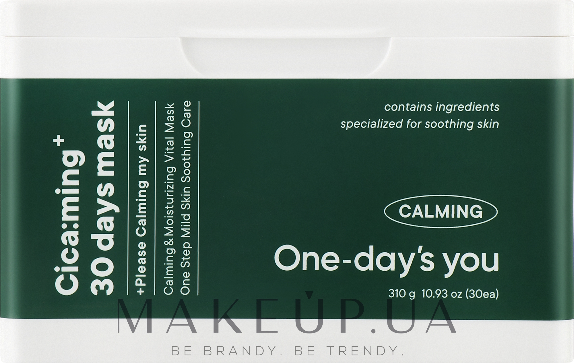 Маска для лица с центелой - One-Days You Cica:ming 30 Days Mask — фото 310g