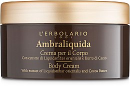 Парфумерія, косметика Ароматизований крем для тіла - l'erbolario Ambraliquida Crema Per Il Corpo