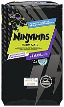 Підгузки-трусики Ninjamas Pyjama Boy Pants, 4-7 років (17-30 кг), 10 шт. - Pampers — фото N1