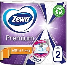 Парфумерія, косметика Паперові рушники двошарові - Zewa Premium Extra Long White