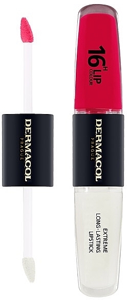 Устойчивая помада для губ 2в1 - Dermacol 16H Lip Colour Extreme Long-Lasting Lipstick — фото N2