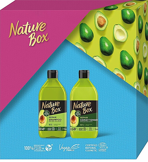Набор - Nature Box Avocado Oil (shmp/385ml + cond/385ml) — фото N1
