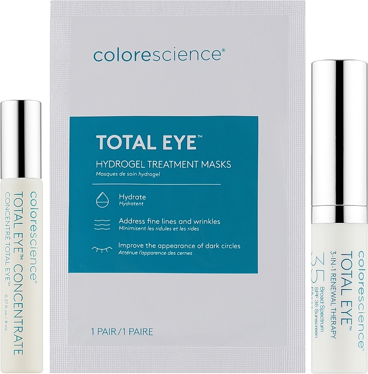 Набір для шкіри навколо очей - Colorescience Total Eye Restore Regimen Kit (concentrate/8ml + patches/12szt + cr/7ml) — фото N2