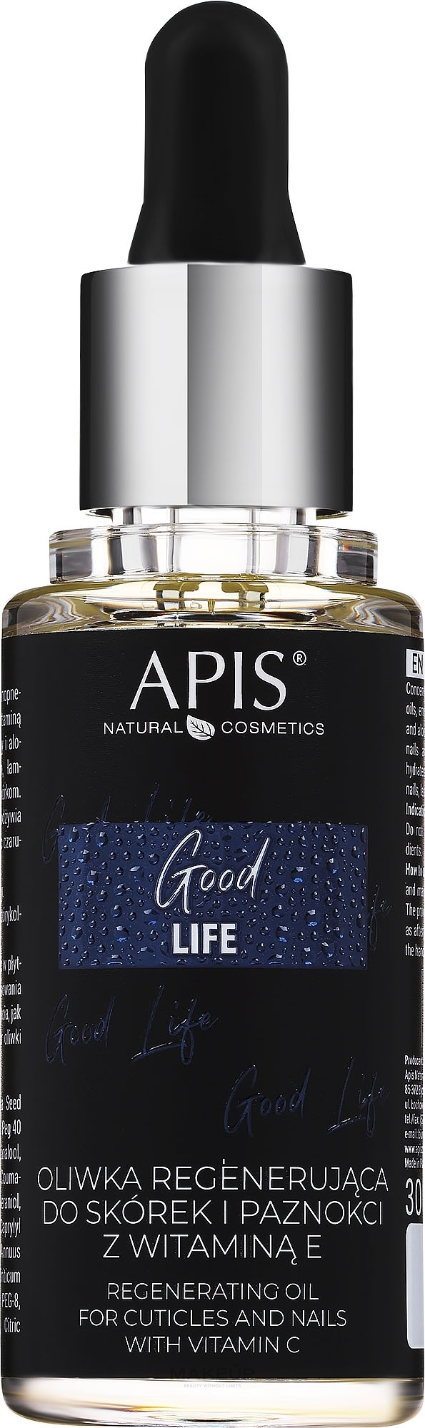 Масло для кутикулы и ногтей с витамином Е - APIS Professional Good Life Cuticles & Nails Regenerating Oil — фото 30ml