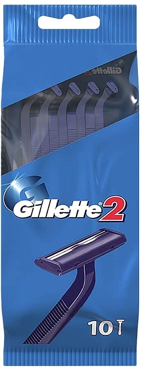 Набор одноразовых станков для бритья, 10шт - Gillette 2 — фото N2