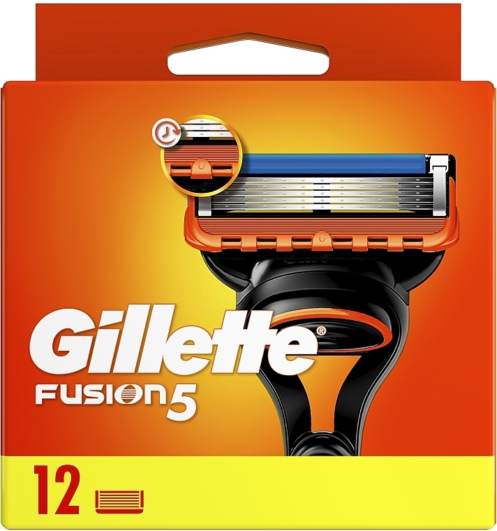 Змінні касети для гоління, 12 шт. - Gillette Fusion — фото N2