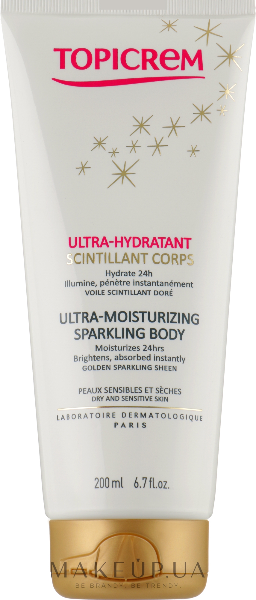 Крем ультразволожувальний для тіла - Topicrem Ultra-Moisturizing Sparkling Body — фото 200ml