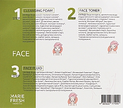 Дорожный набор для проблемной кожи - Marie Fresh Cosmetics Travel Set for Problem Skin (f/foam/50ml + f/ton/50ml + h/shm/50ml + h/cond/50ml + f/fluid/5ml) — фото N6