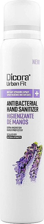 Дезінфікувальний спрей для рук з ароматом лаванди - Dicora Urban Fit Protects & Hydrates Hand Sanitizer — фото N3