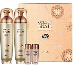 Духи, Парфюмерия, косметика Набор - Skin79 Golden Snail The Prestige Basic Set (toner/20ml + toner/130ml + emulsions/20ml + emulsions/130ml)