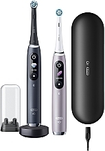 Набор электрических зубных щеток - Oral-B iO Series 9 Duo iOM9d.2J2.2AD 3758 Black Onyx, Rose — фото N3