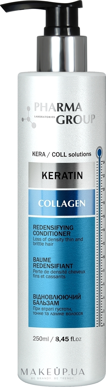 Відновлювальний бальзам - Pharma Group Laboratories Keratin + Collagen Redensifying Conditioner — фото 250ml