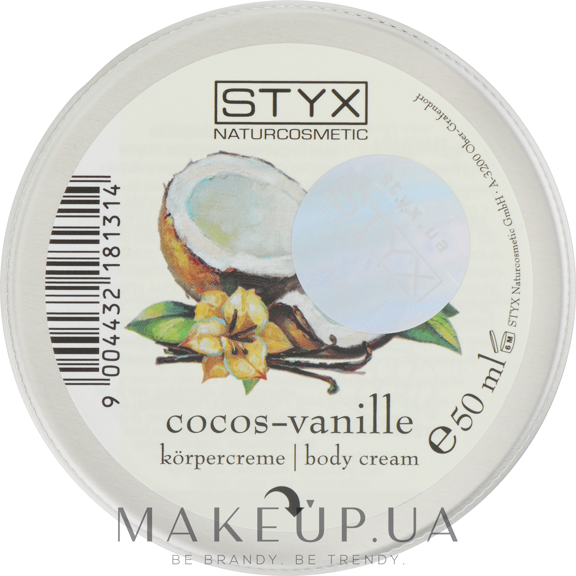 Крем для тіла "Кокос-Ваніль" - Styx Naturcosmetics Cocos Vanille Body Cream — фото 50ml
