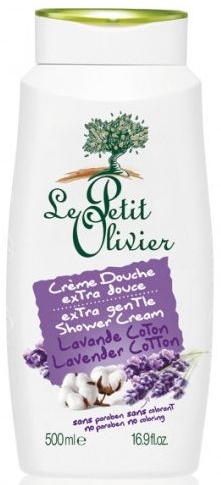 Крем для душу Лаванда і Бавовна - Le Petit Olivier Extra Gentle Shower Cream Lavender and Cotton — фото N1