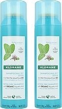 Парфумерія, косметика Набір - Klorane Aquatic Mint (shmp/2x150ml)