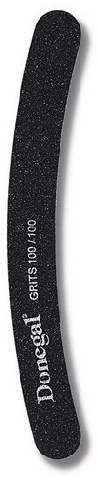 Пилка для ногтей изогнутая 100/100, 9202, черная - Donegal  — фото N1