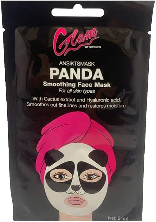 Маска для обличчя «Панда»    - Glam Of Sweden Smoothing Face Mask Panda — фото N1