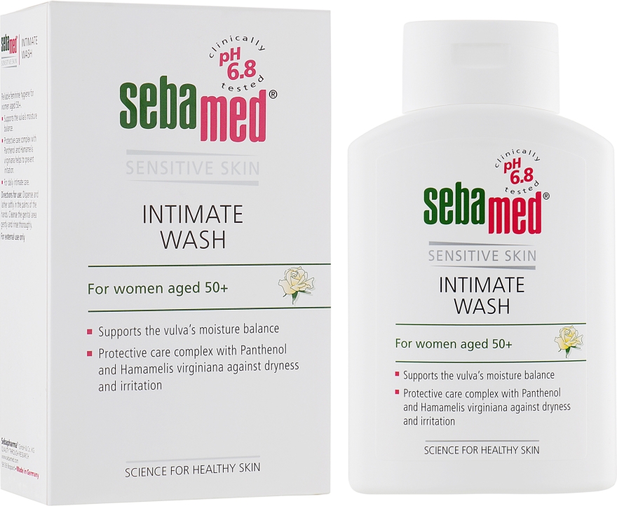 Емульсія для інтимної гігієни в період менопаузи pH6,8 - Sebamed Sensitive Skin Intimate Wash