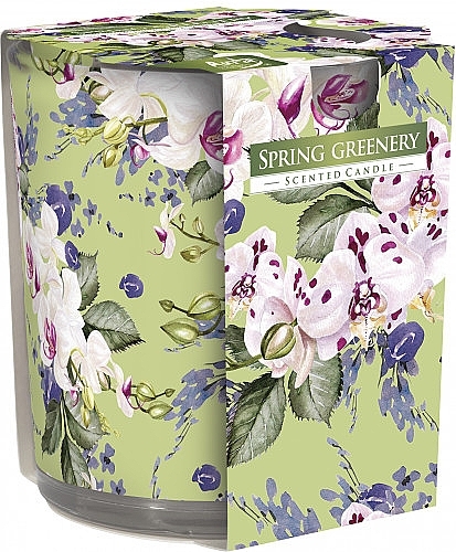 Ароматична свічка у склянці "Весняна зелень" - Bispol Scented Candle Spring Greenery — фото N1