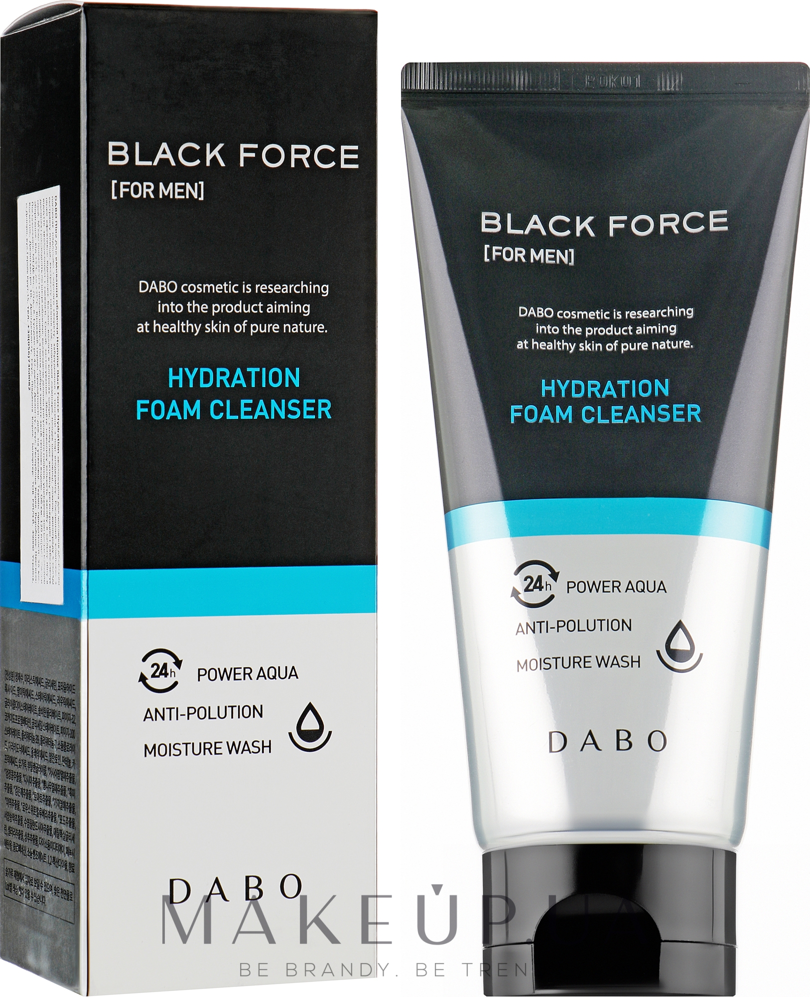 Пенка для умывания лица с черным углем для мужчин - Dabo Homme Black Force Foam Cleanser  — фото 120ml