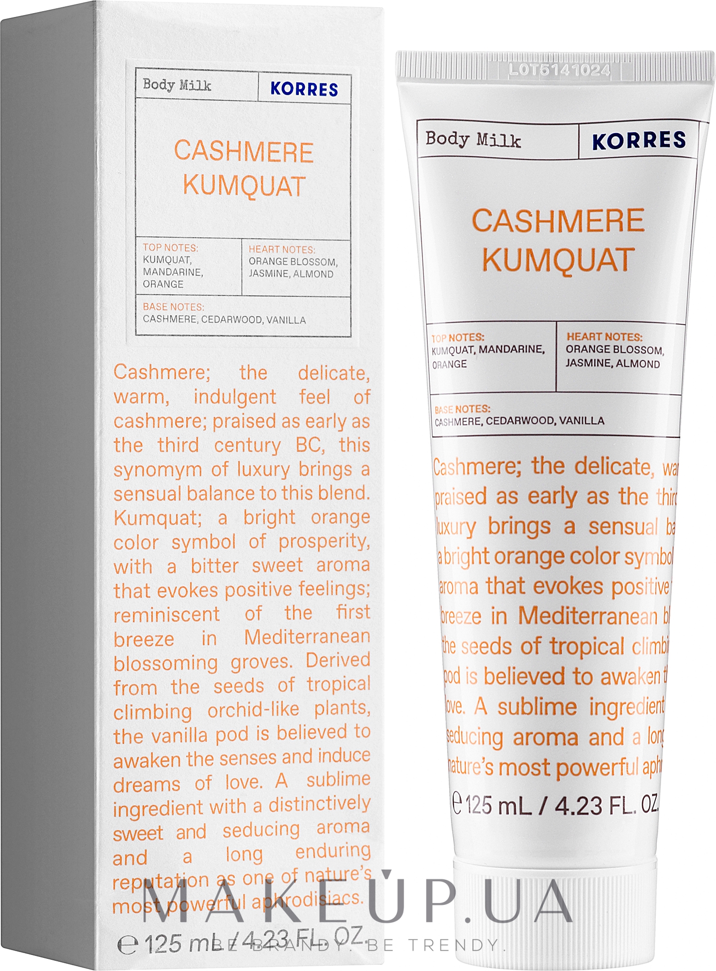 Korres Cashmere Kumquat - Молочко для тела — фото 125ml