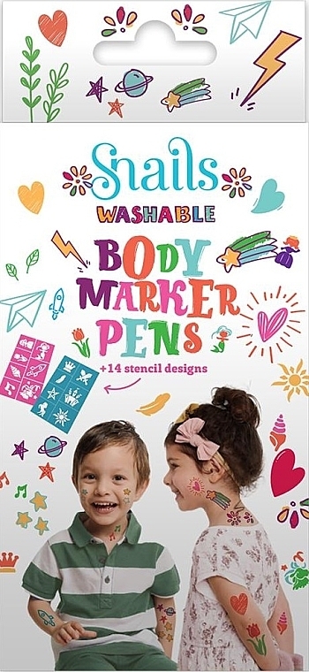 Маркеры для тела и лица, 6 шт. - Snails Body Marker Pens — фото N1