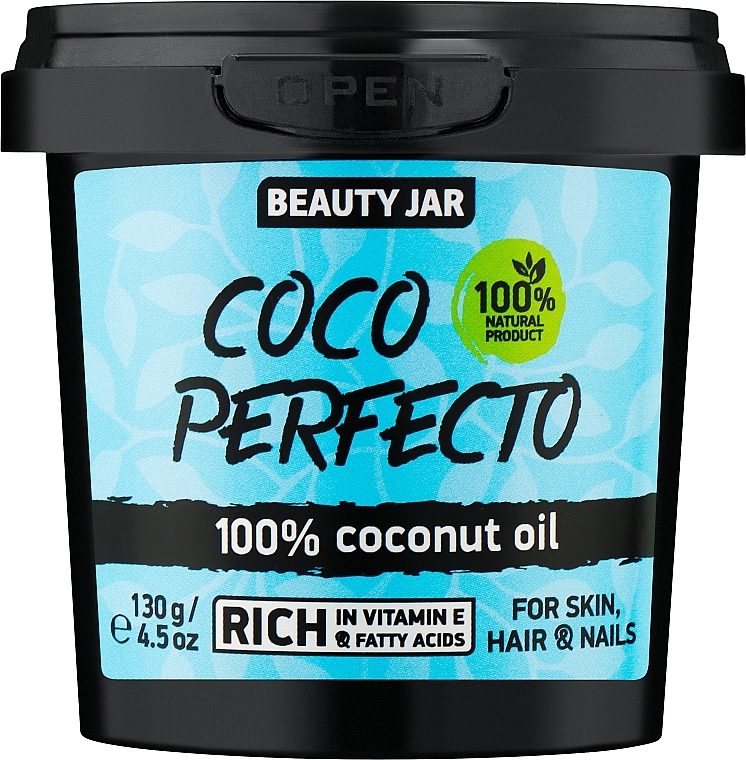 100% кокосовое масло для кожи, волос и ногтей - Beauty Jar Coco Perfecto 100% Coconut Oil For Skin, Hair & Nails — фото N1