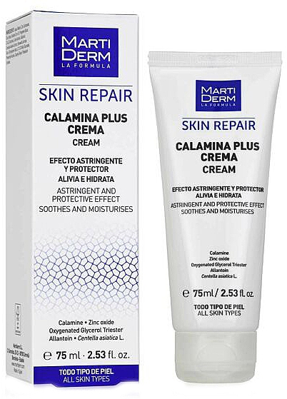 Відновлювальний заспокійливий крем для обличчя - MartiDerm Skin Repair Calamina Plus Cream — фото N1