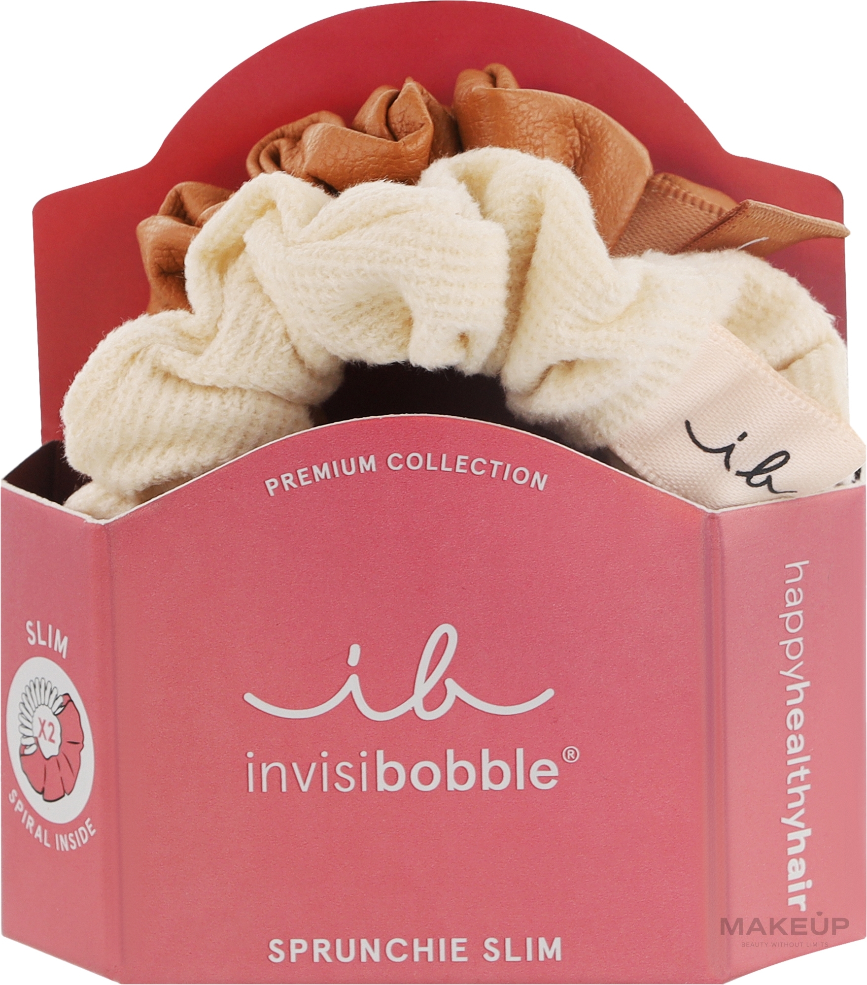 Резинка-браслет для волос - Invisibobble Sprunchie Slim Premium Creme De Caramel — фото 2шт