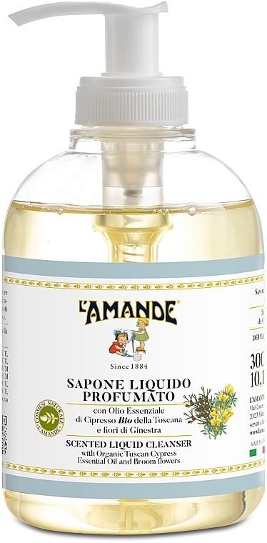 Рідке мило - L'Amande Scented Liquid Cleanser With Organic Tuscany Cypress Essential Oil — фото N1