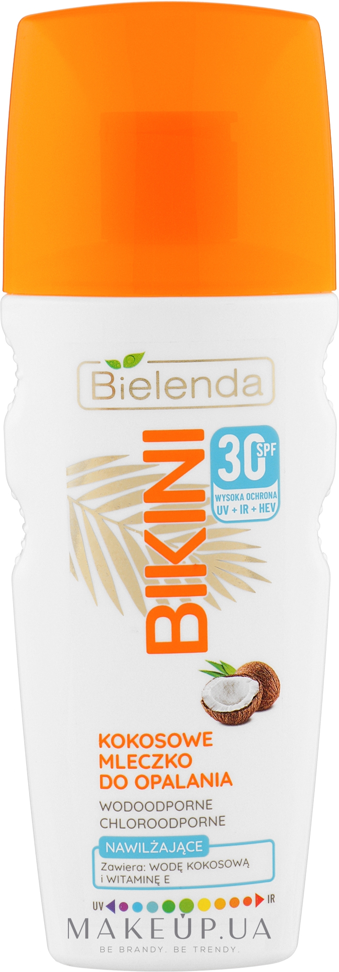 Солнцезащитное кокосовое молочко SPF30 - Bielenda Bikini Moisturizing Suntan Milk — фото 200ml