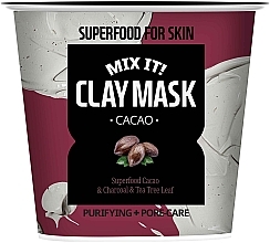 Духи, Парфюмерия, косметика Глиняная очищающая маска с экстрактом какао - Superfood for Skin MIX IT! Clay Mask Cacao