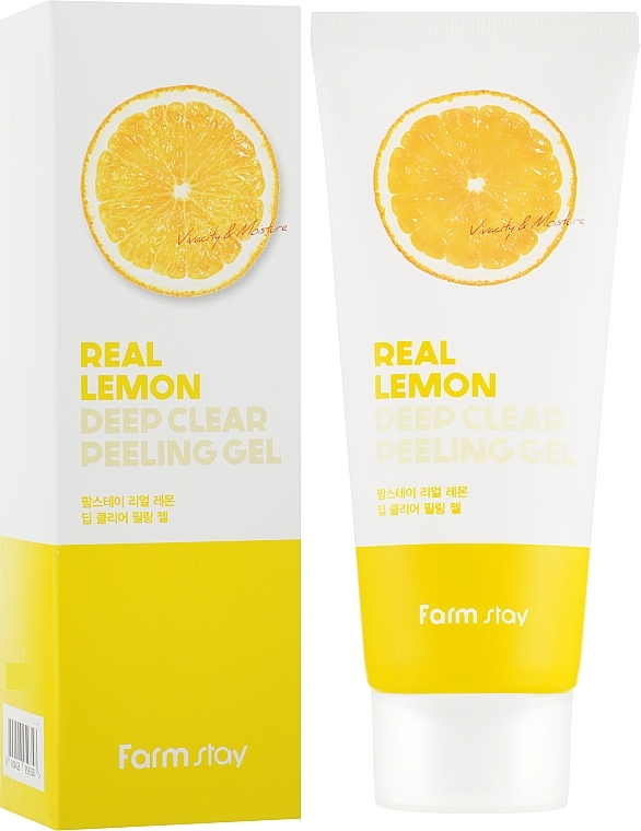 УЦІНКА Глибоко очищувальний пілінг-гель для обличчя - FarmStay Real Lemon Deep Clear Peeling Gel * — фото N1