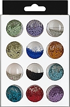 Парфумерія, косметика УЦІНКА Набір бульйонок пластикових, 12 кольорів - Nails Molekula *
