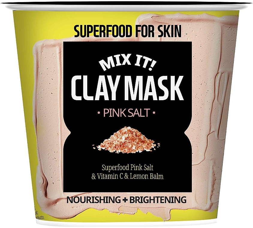 Живильна й освітлювальна маска з рожевою сіллю - Superfood for Skin MIX IT! Clay Mask Pink Salt — фото N1