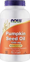 Олія насіння гарбуза, 1000 мг - Now Foods Pumpkin Seed Oil — фото N3