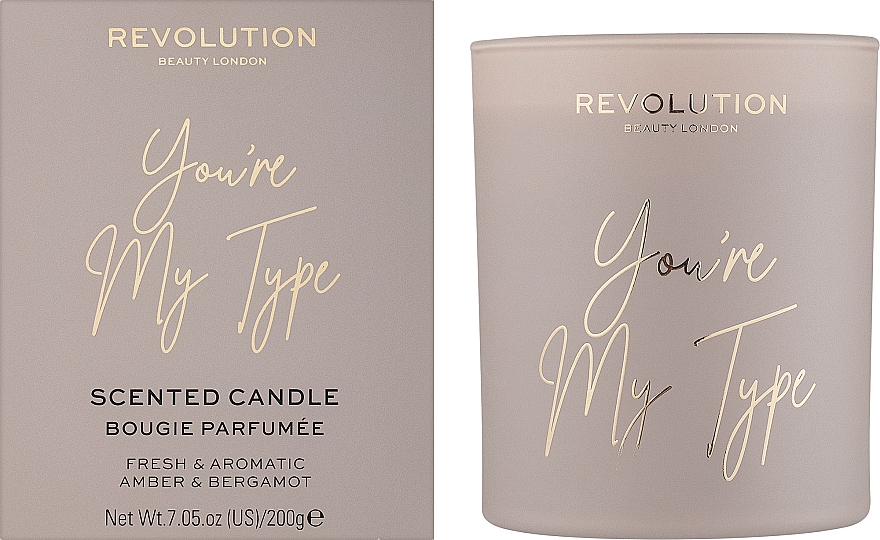 Makeup Revolution Scented Candle You Are My Type - Ароматична свічка — фото N2
